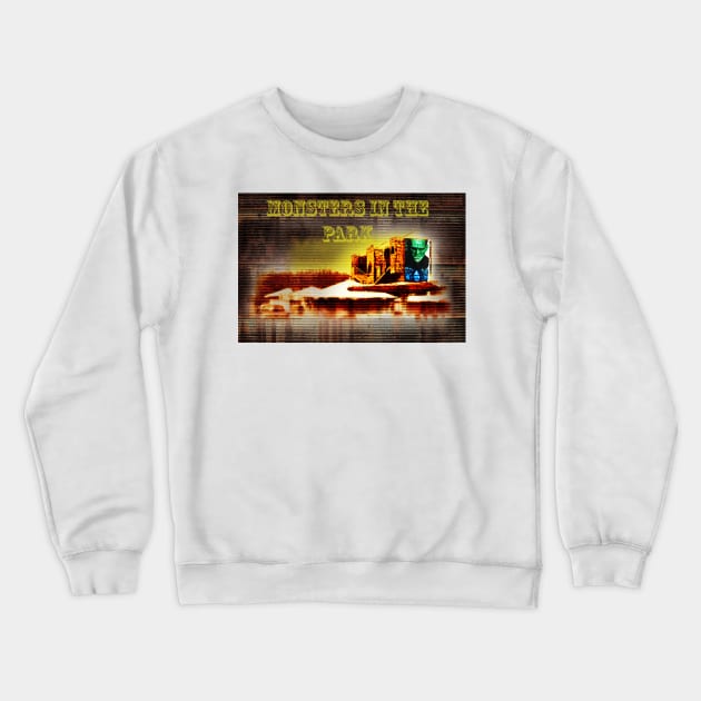 Monsters in the Park Crewneck Sweatshirt by Nigdaw